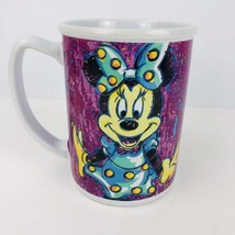Disney Minnie Mouse Mug Extra Large Purple Pink Coffee Tea Cup Blue Green Dress - £15.97 GBP