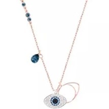NIB Authentic Gold Swarovski Jewelry Evil Eye Necklace Pendant Madewell Designer - £29.12 GBP+
