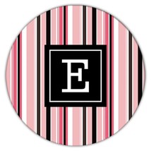 Vertical Stripes : Gift Coaster Design Black and Pink Home Decor Modern - £3.98 GBP