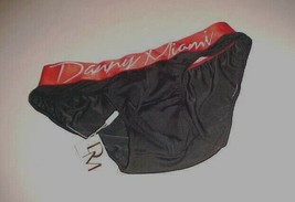 Danny Miami Designer Black Red Men&#39;s Sexy Nylon Spandex Briefs L New NWT - £8.55 GBP