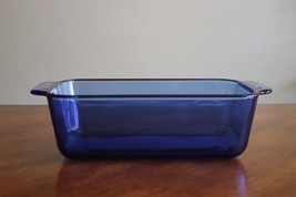 Pyrex Cobalt Blue Glass Loaf Pan Baking Dish 213-R 1.5 Qt 8.5”X4.5”x2.5”... - £11.20 GBP