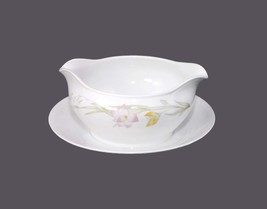 Fine China of Japan French Garden gravy boat with attached under-plate. - $55.00