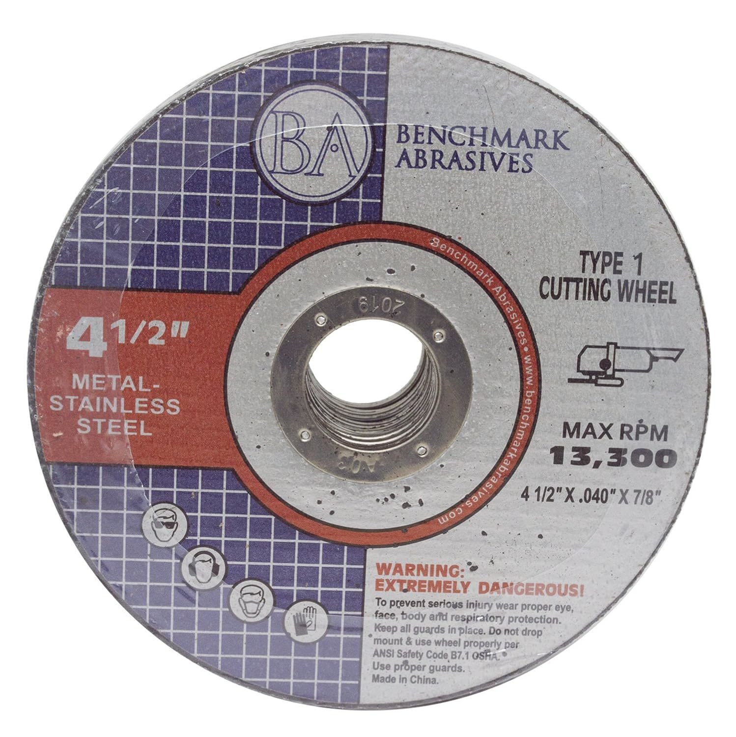 Benchmark Abrasives Grinder Cut Off Wheels 4 1/2 Inch Aluminum Oxide, 25... - $32.99