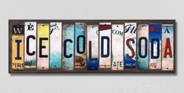 Ice Cold Soda License Plate Tag Strips Novelty Wood Signs WS-554 - £44.19 GBP