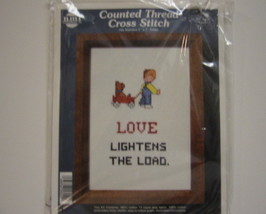 Needle Magic Counted Cross Stitch Kit Love Lightens the Load - £7.05 GBP