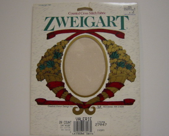 Zweigart Valerie Cross Stitch Fabric 20 Count Ivory - $9.00