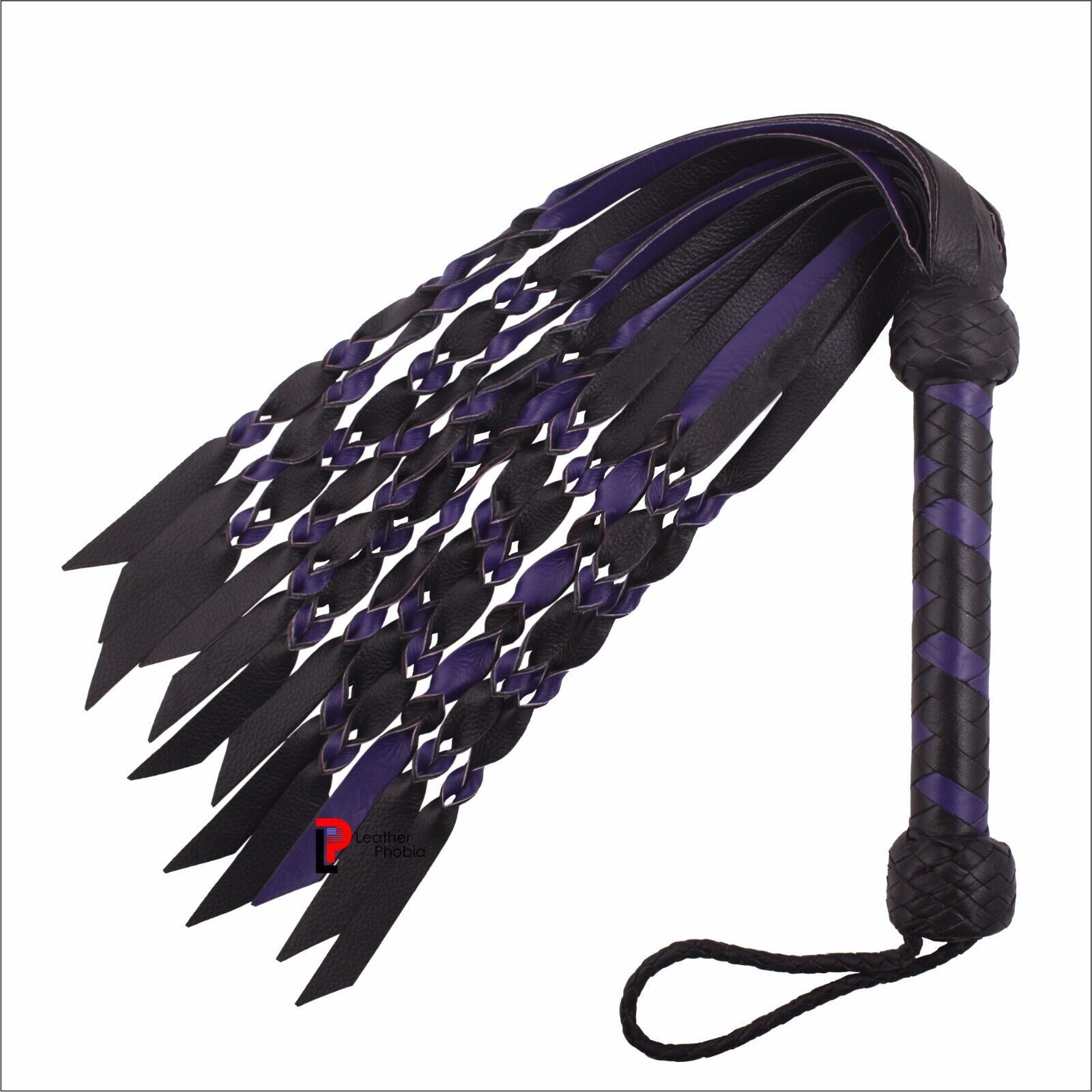 Genuine Real Leather Flogger Bull Hide Leather Flogger Whip 12 Braided t... - $27.10