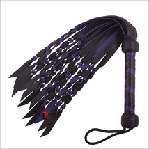 Genuine Real Leather Flogger Bull Hide Leather Flogger Whip 12 Braided tails - £21.66 GBP