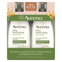 Aveeno Daily Moisturizing Body Lotion for Dry Skin, (2x24 FL. OZ (48 FL.... - $28.41