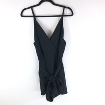 Finders Keepers Womens Romper V Neck Sleeveless Belted Black M - $19.24