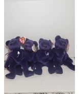 4 TY Princess Diana Purple Beanie Babies 1997 Lot of 4 - $39.60