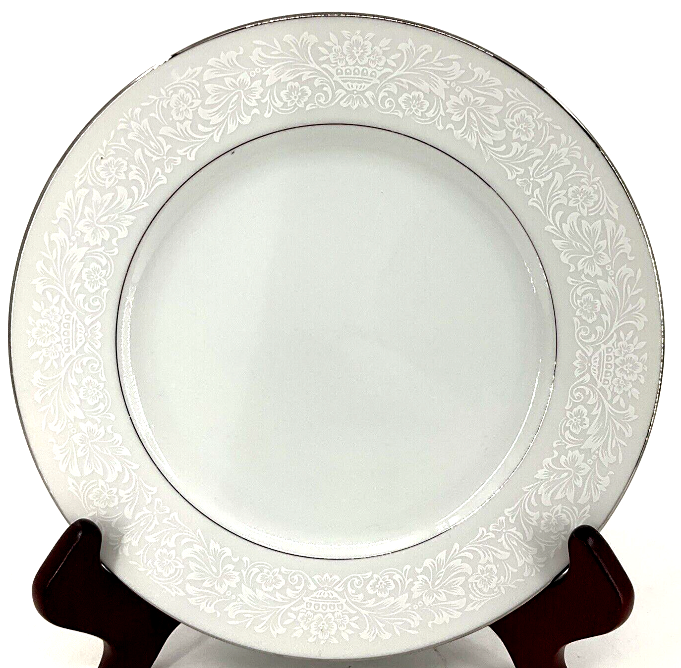 Four Crown China Southampton 7 3/4&quot; Salad Plate Japan White Floral Excel... - $5.93