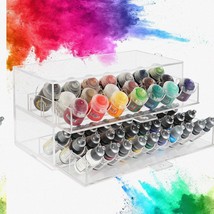 ClearArt 50-Bottle Paint Organizer: Miniature, Hobby &amp; Model Storage with 2 Draw - £88.17 GBP