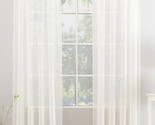 Mainstays ~ Fresh IVORY ~ Rod Pocket ~ Sheer Window Curtain ~ 59&quot; x 84&quot; ... - £18.02 GBP