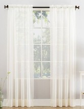 Mainstays ~ Fresh IVORY ~ Rod Pocket ~ Sheer Window Curtain ~ 59" x 84" Panel - $22.44