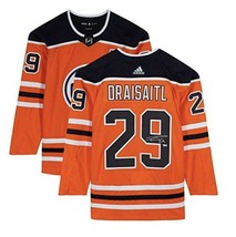 LEON DRAISAITL Autographed Edmonton Oilers Authentic Orange Jersey FANATICS - £447.75 GBP