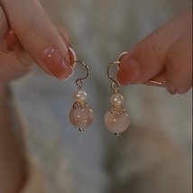 18K Gold Plated Crystal Agate Dangle Drop Earrings for Women - £9.41 GBP
