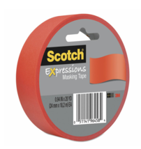 Scotch Expressions Masking Tape, 0.94&quot; x 20 Yards, Primary Red - £3.97 GBP