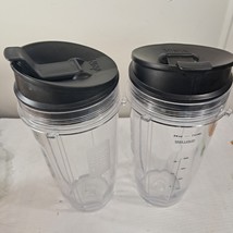 Nutri Ninja Auto-iQ Blender single serve travel cups &amp; lids SET 2 part B... - $19.00