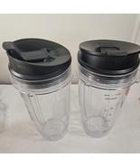 Nutri Ninja Auto-iQ Blender single serve travel cups &amp; lids SET 2 part B... - $19.00