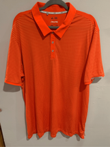 UNDER ARMOUR Orange Striped Polo Shirt- Climachill S/S Mens EUC 2XL - $8.79