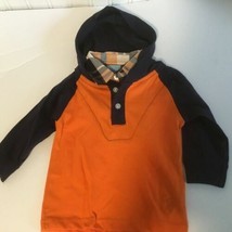 US Polo Assn Infant 6 9 Months Long Sleeve Layered Shirt Hooded tee shirt - $5.94