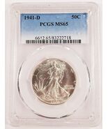 1941-D 50C Walking Liberty Half Dollar Graded by PCGS as MS-65 - €174,35 EUR
