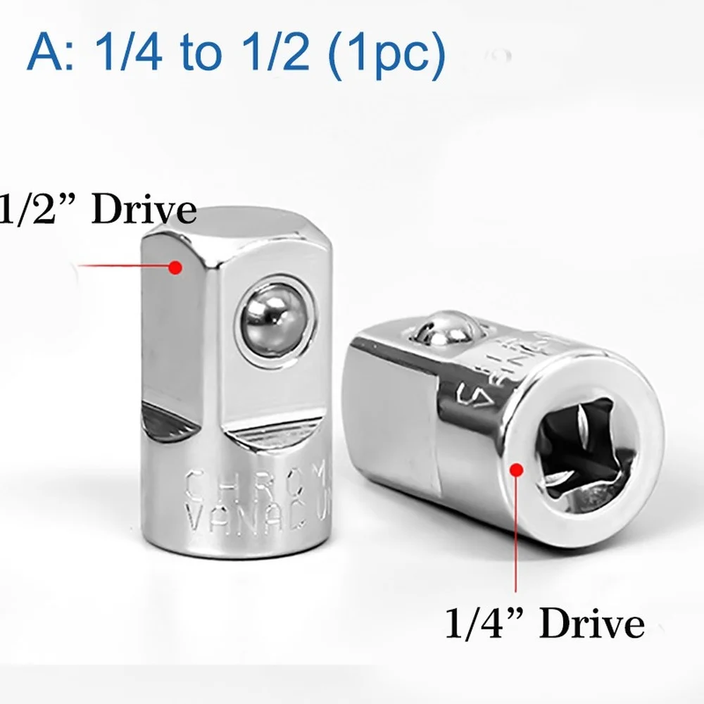 CR-V Steel Socket Ratchet Converter Adapter Reducer 1/2&quot; to 1/4&quot; 1/2&quot; to... - $3,048.41 MXN