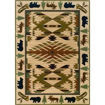 Oriental Weavers Hudson 1072A 8x11  Rectangle - Ivory/ Green-Polypropylene - £463.25 GBP