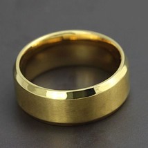 8mm Gold Stainless Steel Band Ring - $56.34 MXN