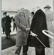 1952 Harry Truman Winston Churchill Meet UK Sphere Magazine COVER DWBB8 - $29.99