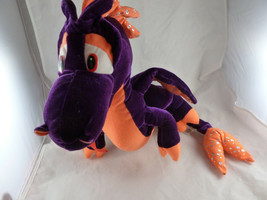 Classic Toy Company Dragon 30&quot; Plush Orange &amp; Purple Large - £18.67 GBP