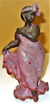African Woman Ceramic Ebony Figurine by Shiah Yih  - $4.90