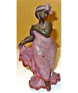 African Woman Ceramic Ebony Figurine by Shiah Yih  - $4.90