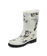 Journee Collection Womens 11 M Grey Floral Mid Calf Rubber Rain Boots NI... - $44.09