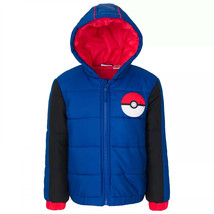 Pokemon Trainer Kids Puffy Jacket Coat Blue - $44.98+