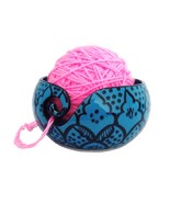 Handcrafted Greek Blue Ceramic Knitting Yarn Bowl Holder, Crochet for Moms - £27.41 GBP
