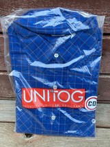 VTG UNITOG CO-OP Patch Mechanic Shop Work Shirt Unworn SIZE 16-16.5 Made... - £31.02 GBP