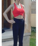 Crop Bra Top by Niyama Sol (Tie Tank Sports Bra), XS/S, red color, NWT - £32.63 GBP