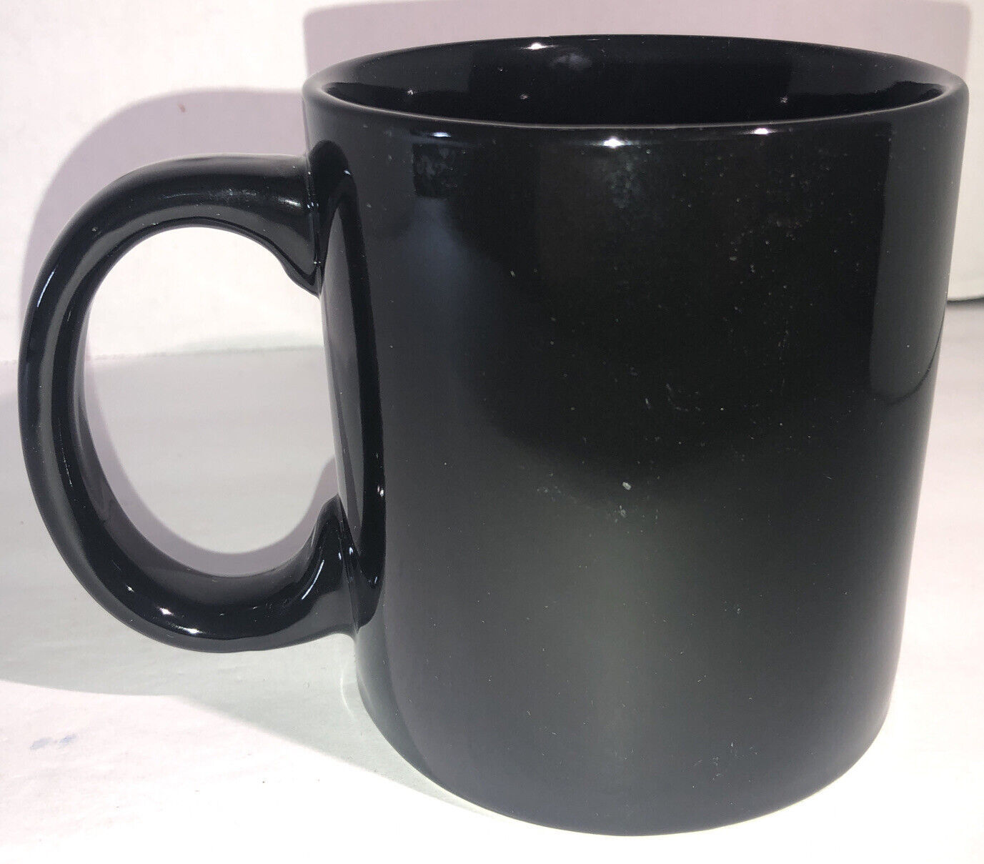 Oversized Gigantic Coffee Tea Mug Cup Black 4 1/4”Hx 4”W-Work-Free Gift ... - $29.58