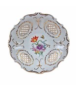 Porcelain Decorative Plate Hand Painted By Joan Stone Floral Design Pirk... - $39.60