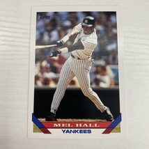 1993 Topps Mel Hall #114 New York Yankees Baseball Card - £1.57 GBP