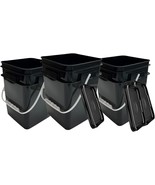 House Naturals 4 Gallon Square Food Grade Bucket Pail with Plastic Handl... - €53,00 EUR