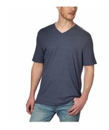 Calvin Klein Men&#39;s Textured V-Neck Short Sleeve T Shirt Top Blue  Sz M  ... - £17.28 GBP