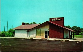 Red Steer Steak House Rocky Mount North Carolina NC UNP Chrome Postcard B11 - £24.89 GBP