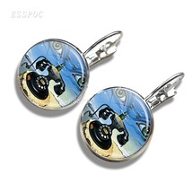 Salvador Dali Painting Earrings Simple Style Glass Dome Jewelry The Persistence  - £6.52 GBP