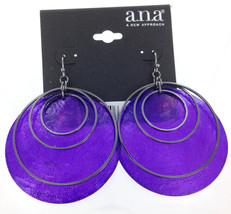 A.N.A Purple Shell Earrings - £8.78 GBP