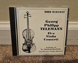 Georg Philipp Telemann - Cinq concertos pour violon (CD, 1988, patrimoin... - $9.45
