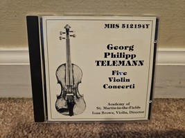 Georg Philipp Telemann - Cinq concertos pour violon (CD, 1988, patrimoine... - £7.40 GBP