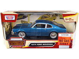 1974 Ford Maverick Blue Metallic &quot;Forgotten Classics&quot; Series 1/24 Diecas... - $42.27